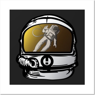 Astronaut Head Posters and Art